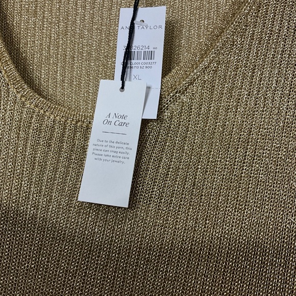 Ann Taylor Ribbed Lurex Midi Dress Size XL - Picture 3 of 7